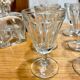 Set of 10 vintage glass crystal glasses