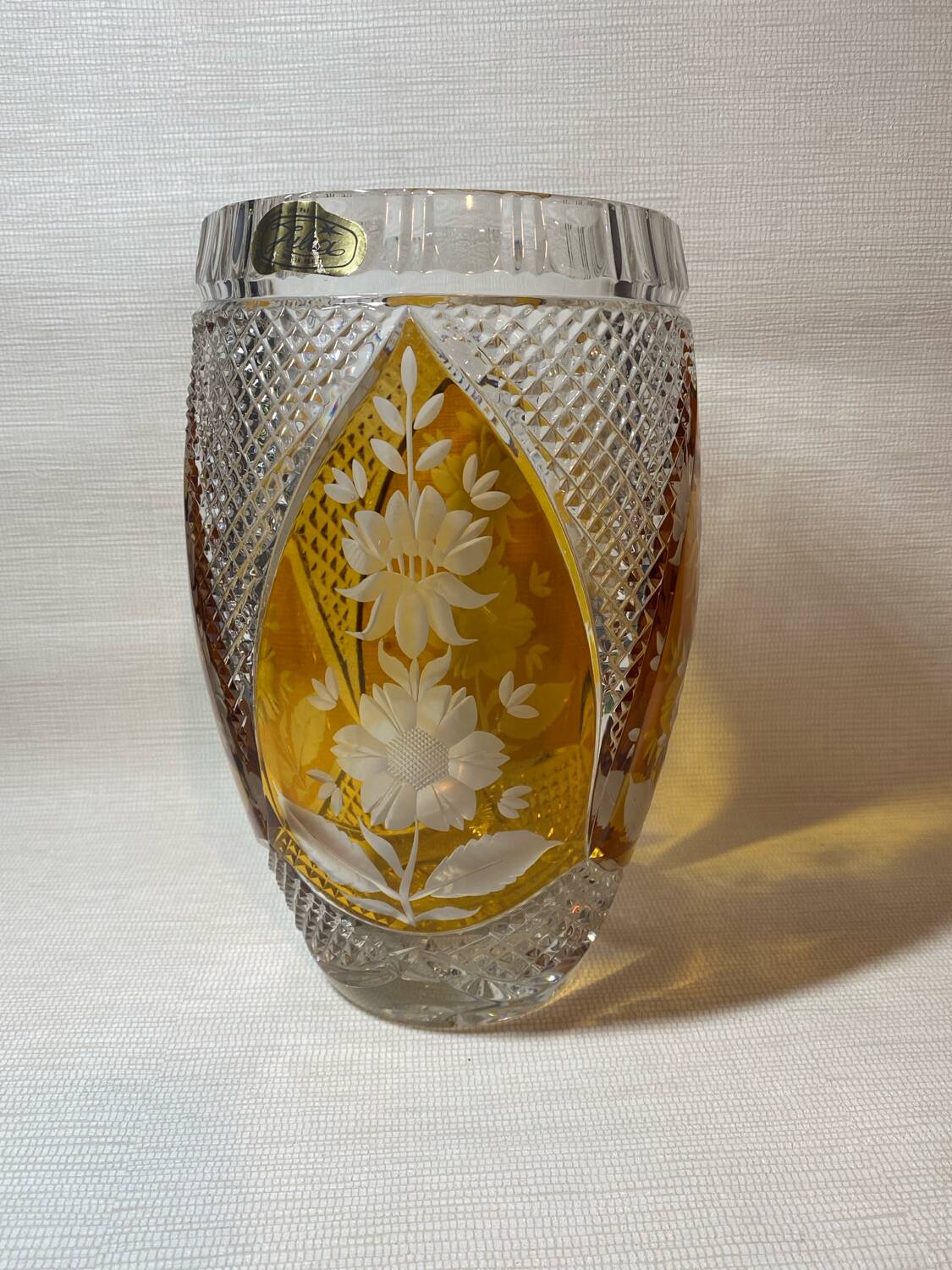Julia Glassworks crystal vase