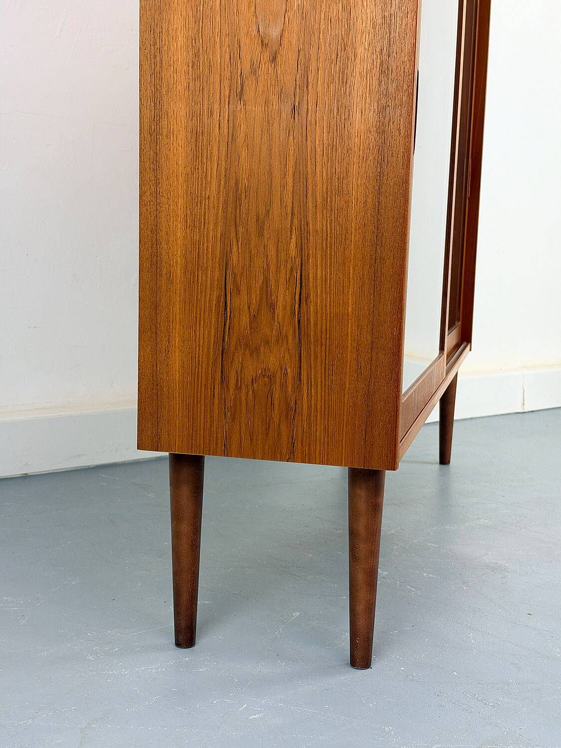 Danish Teak Cabinet with Glass Doors by Carlo Jensen for Hundevad, 1960s
