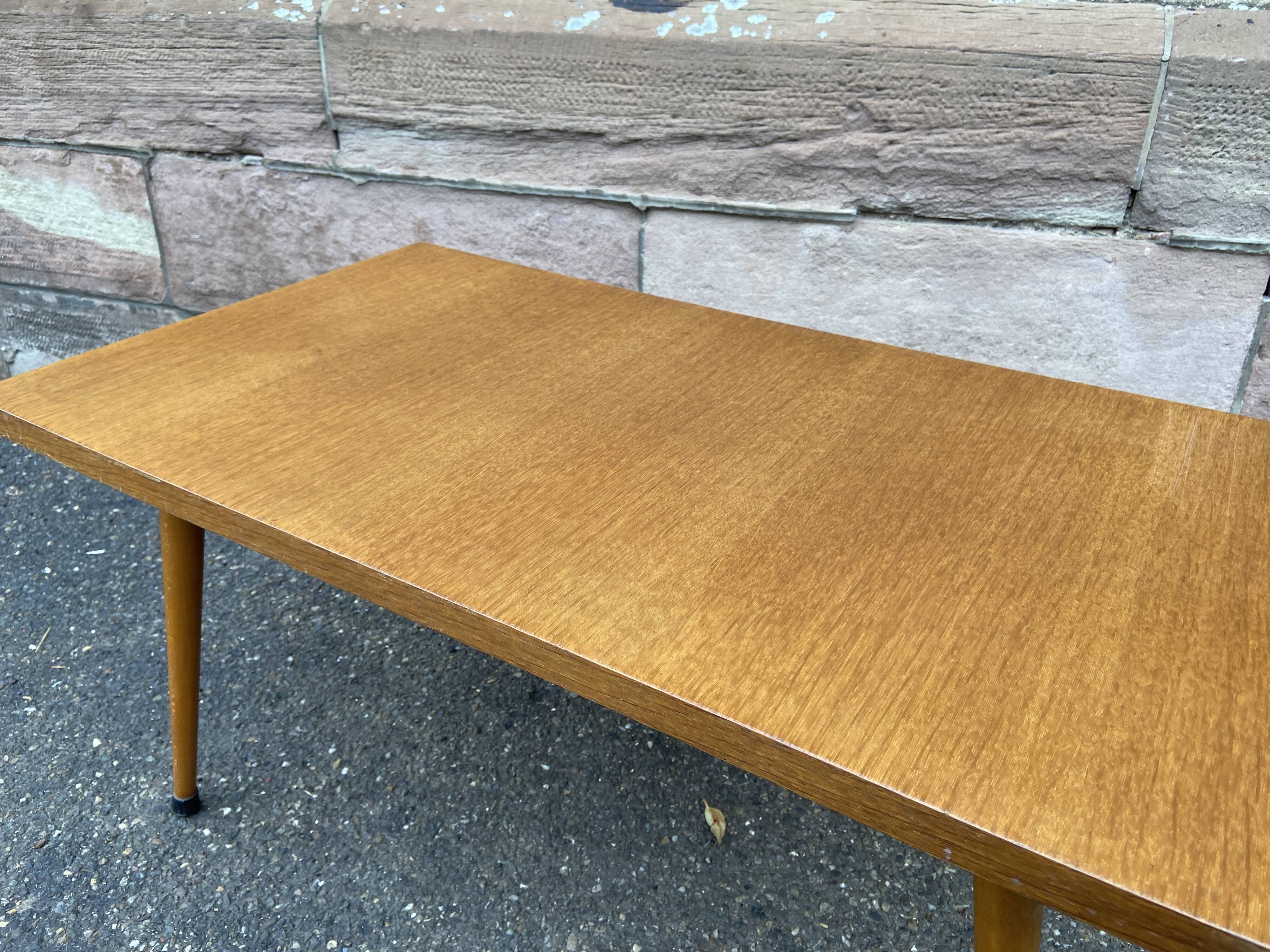 coffee table Formica French laminate vintage design 1960 Scandinavian base