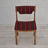 1970s, Danish set of 4 dining chairs, original condition, oak, wool.