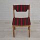 1970s, Danish set of 4 dining chairs, original condition, oak, wool.