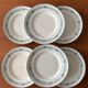 Set of 6 antique flat plates Moulin des Loups & Hamage model P