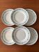 Set of 6 antique flat plates Moulin des Loups & Hamage model P