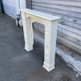 Old carved wooden fireplace