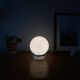 White opaline glass globe ceiling light, 15 cm, aluminum wall light