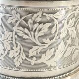 Solid silver towel round late 19th