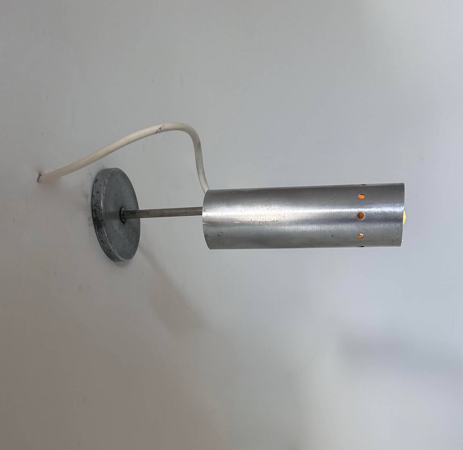 Adjustable wall light, brushed aluminum, France 1960
