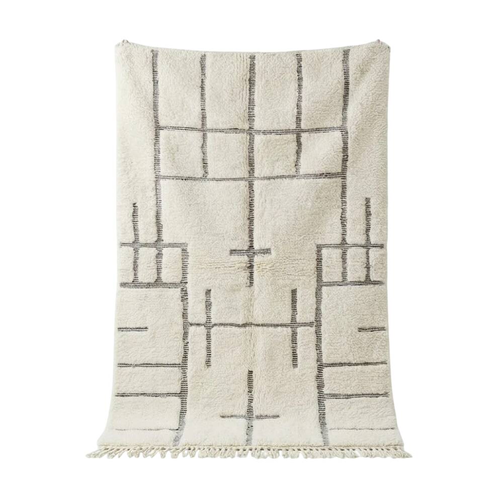 Aman graphic Berber wool rug