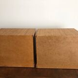Pair of rattan bedside tables