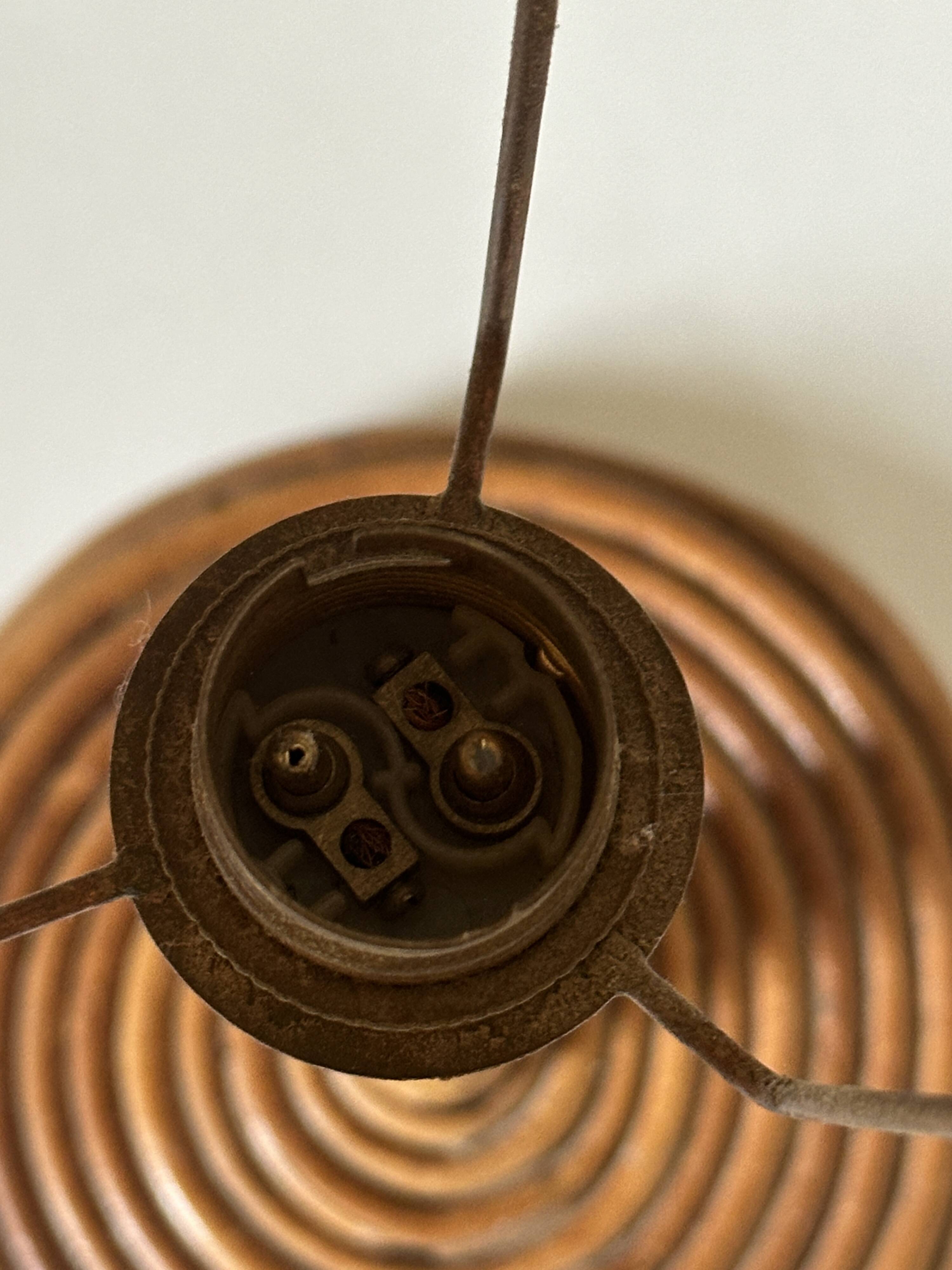 Vintage rattan lamp from the 60s