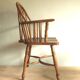 Mid century solid oak lyre-back Windsor armchair, 1960s