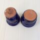 Lot of 2 old planters blue