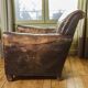 Old vintage leather club chair