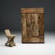 Rustic folk art cabinet, France, 19th century