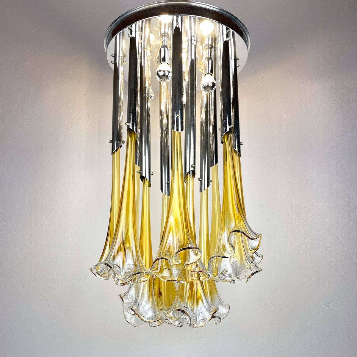 Vintage Italian Murano chandelier by Venini, 1960s