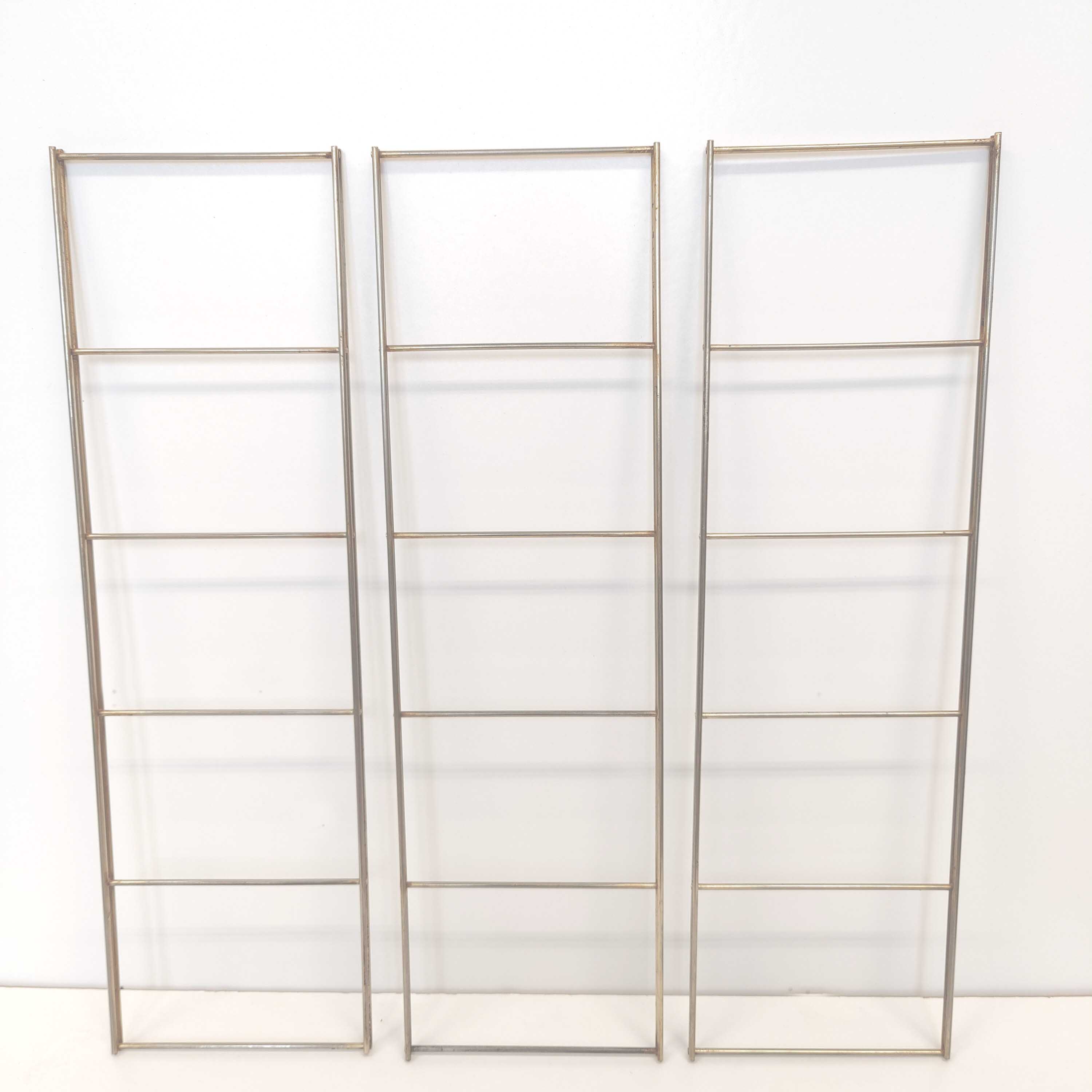 Metal and glass wall shelf