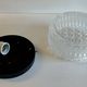 Plafonnier ou applique en verre moulé - design 70's 