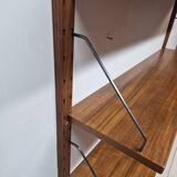 Teak shelving system, marked made in Denmark, 1960.