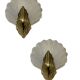 Murano Glass Shell Shaped Sconces Set of 2