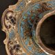 Bronze candlestick and napoleon III partitioned enamels