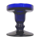 Blue tinted glass candlestick