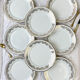8 Flat plates porcelain white gilded CHAUVIGNY LIMOGES