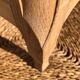 Raw wood chest of drawers with 5 drawers