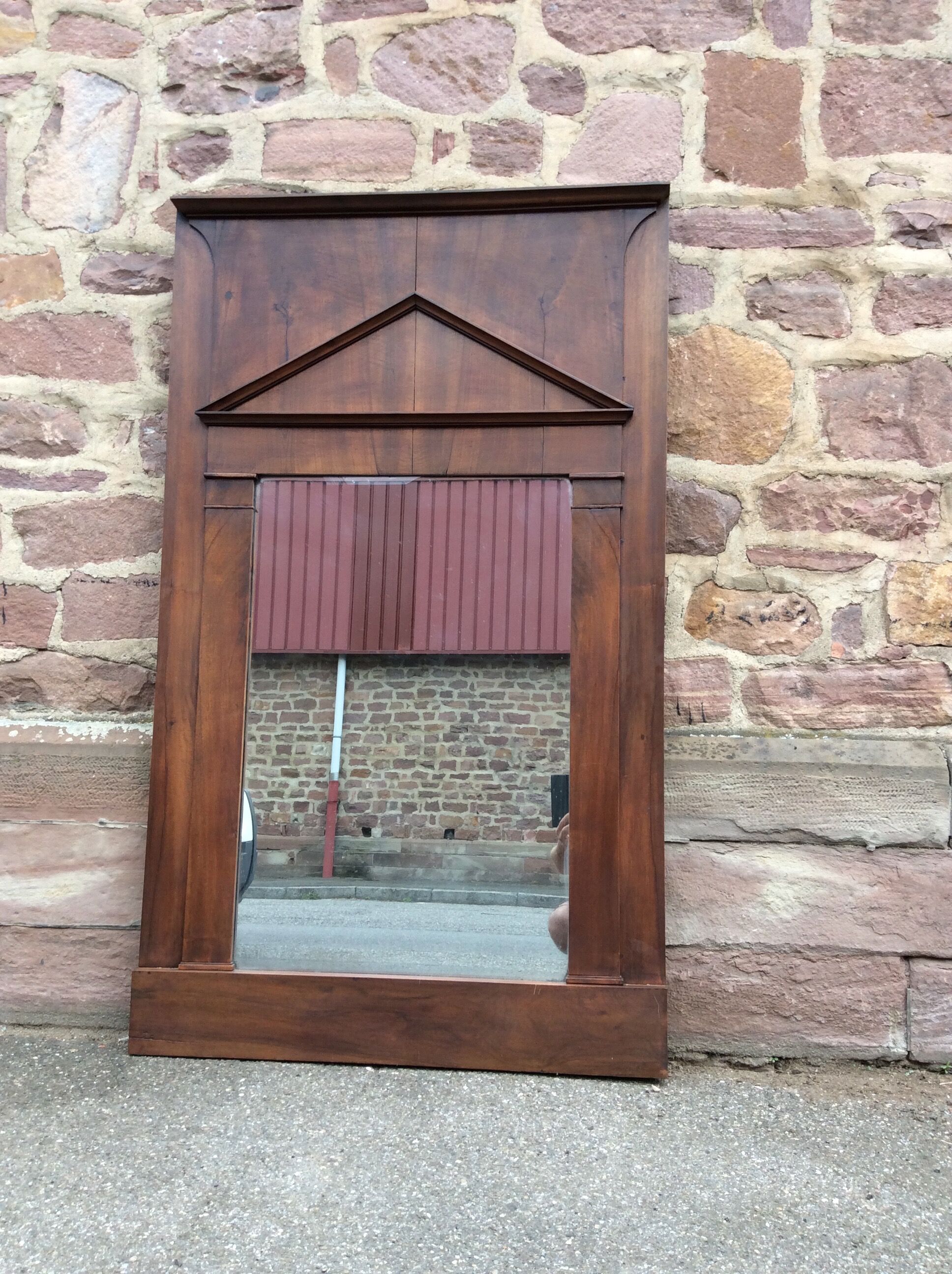 Mirror trumeau Empire biedermeir walnut - 170x100cm