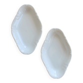 Paire de raviers vintage Winterling Bavaria en porcelaine blanche
