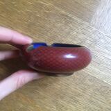 Chinese ashtray in enameled cloisonné metal