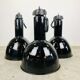 Large black enamelled factory lamp by elektrovit