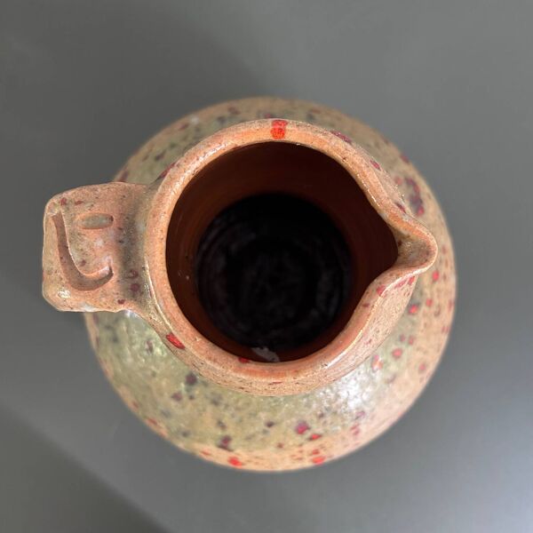 Pichet XL en grès pyrité signé