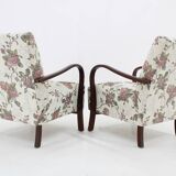 1960s Pair of Resored Armchairs , Czechoslovakia