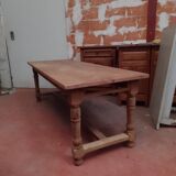 Raw solid oak farmhouse table