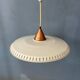 Vintage suspension by Louis Kalff in enamelled metal and opaline glass.