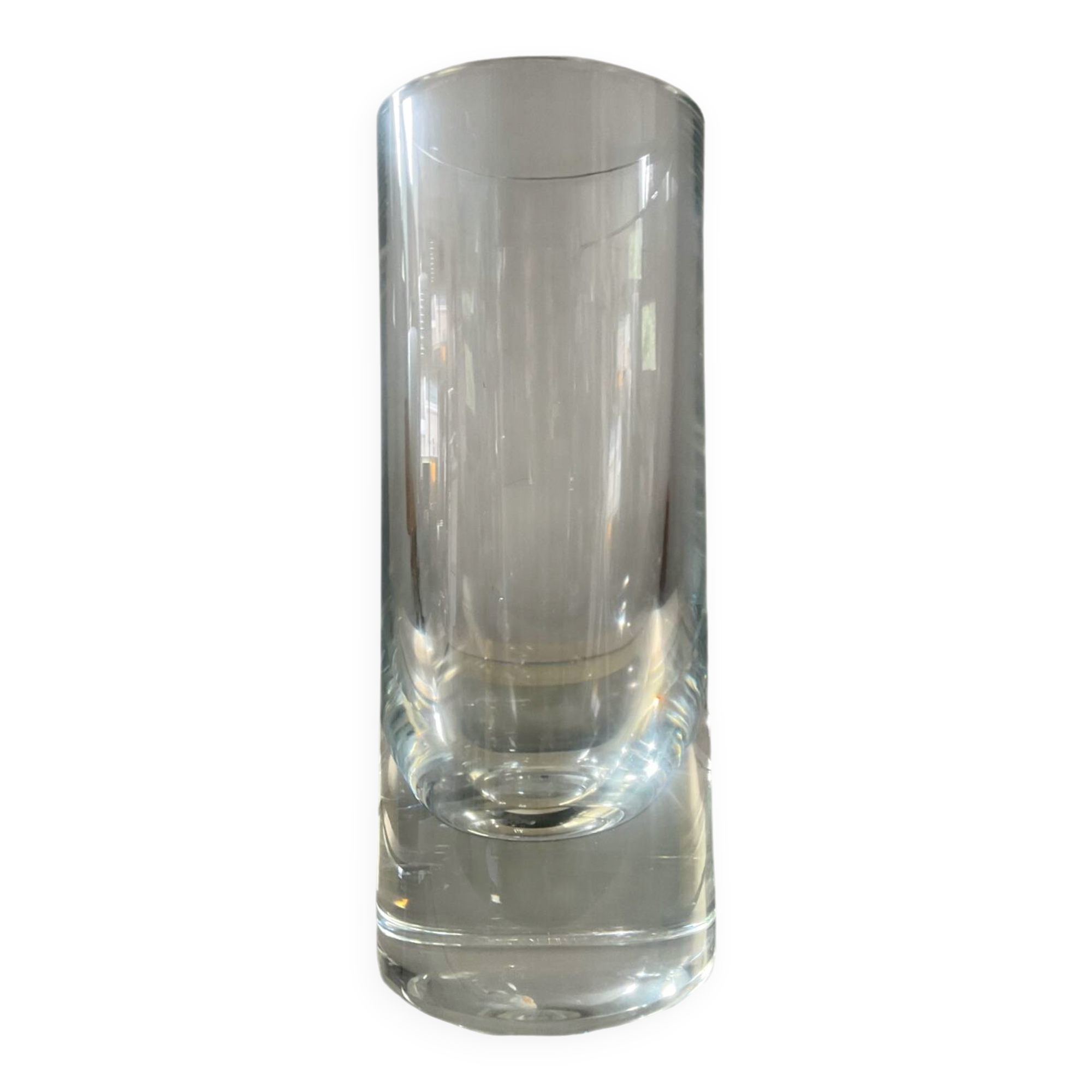 Large crystal cylinder vase - France