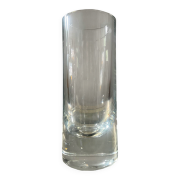 Grand vase cylindre en cristal -France