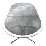 Vintage chrome and glass table
