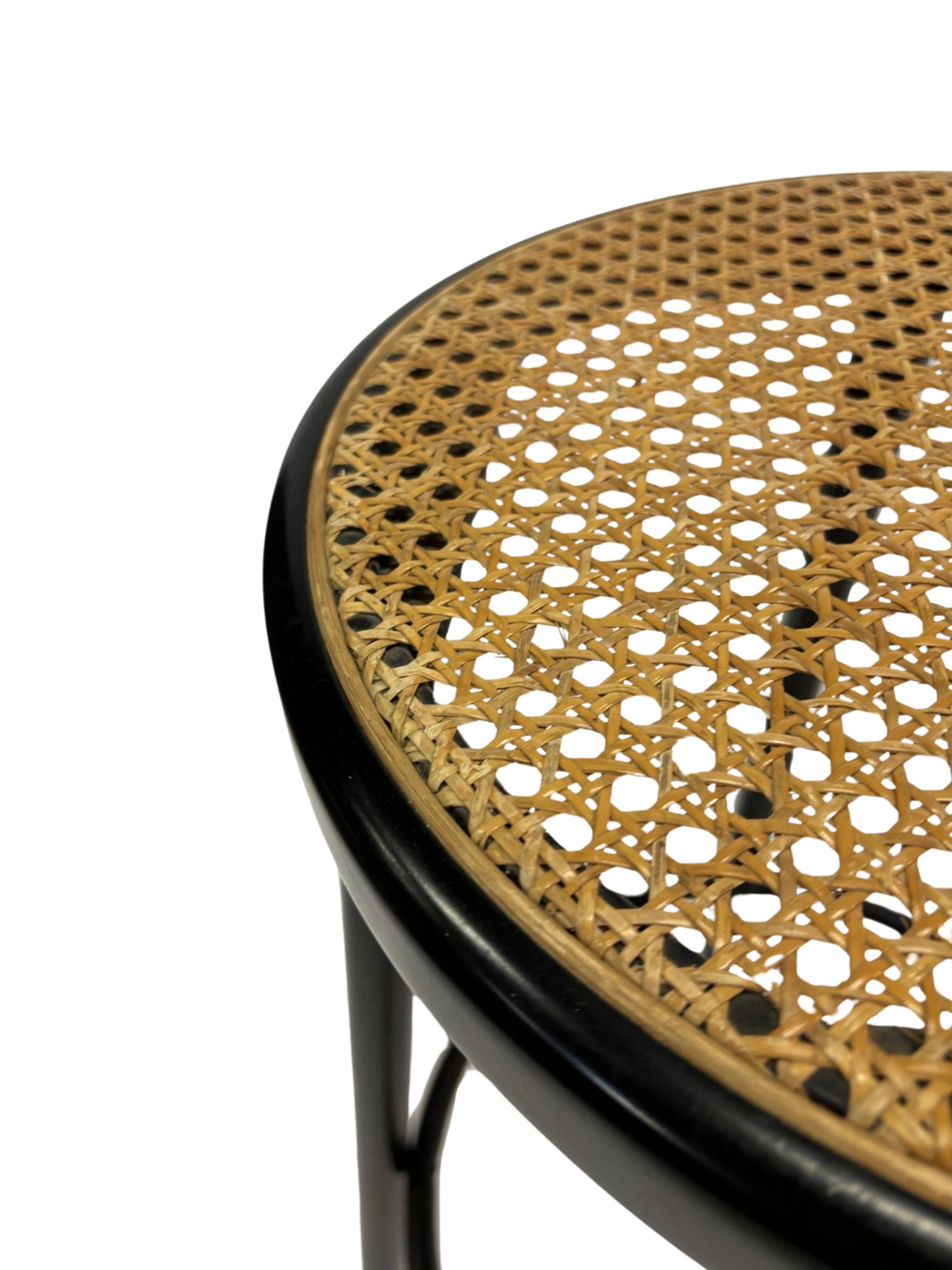 Set of four vintage bar stools - webbing Italian design