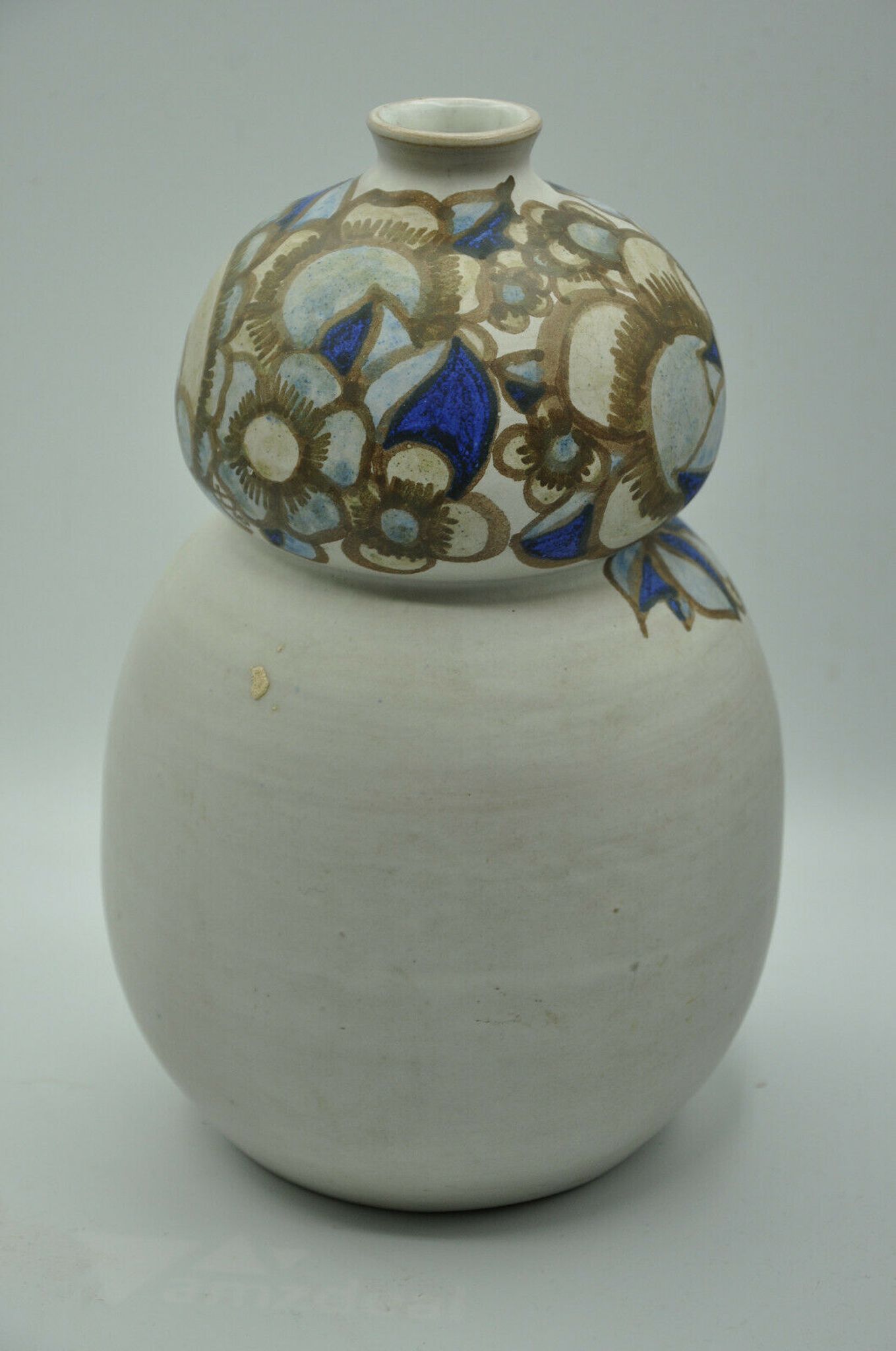 Vase coloquinte art deco motif