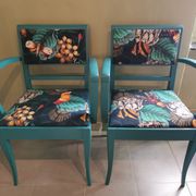 Pair of vintage armchairs refurbished