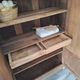 Wardrobe, oak linen cupboard from 1920.