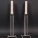 Pair of aluminum lamps, 1980