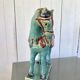 Vintage turquoise glazed ceramic horse