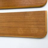 Ensemble de 2 étagères murales en teck du milieu du siècle, années 1970