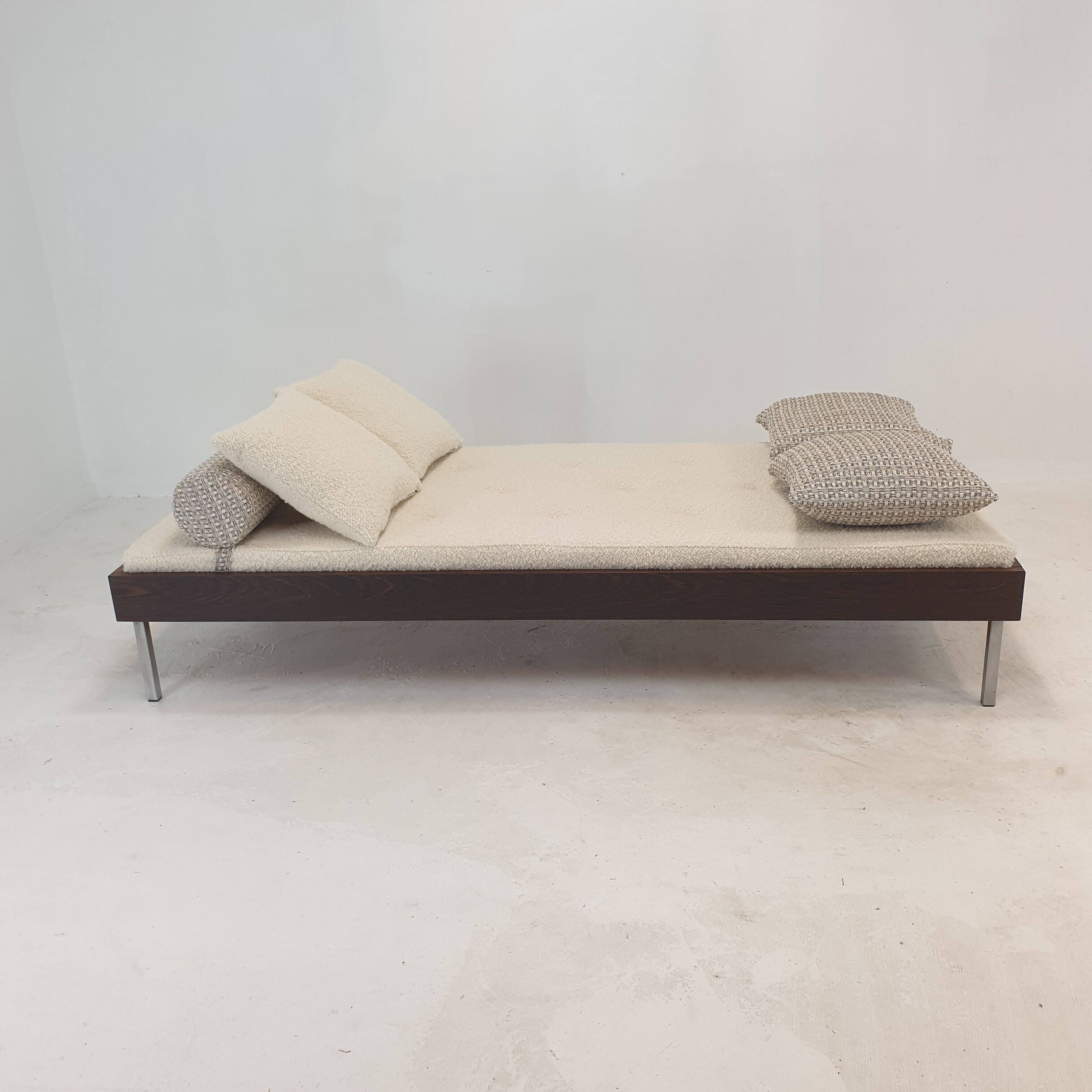 Wengé Daybed with Dedar Cushions and Bolster, 1970s