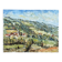View of a countryside village, oil on hardboard.