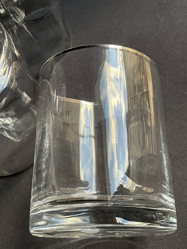 6 whiskey glasses 1970's