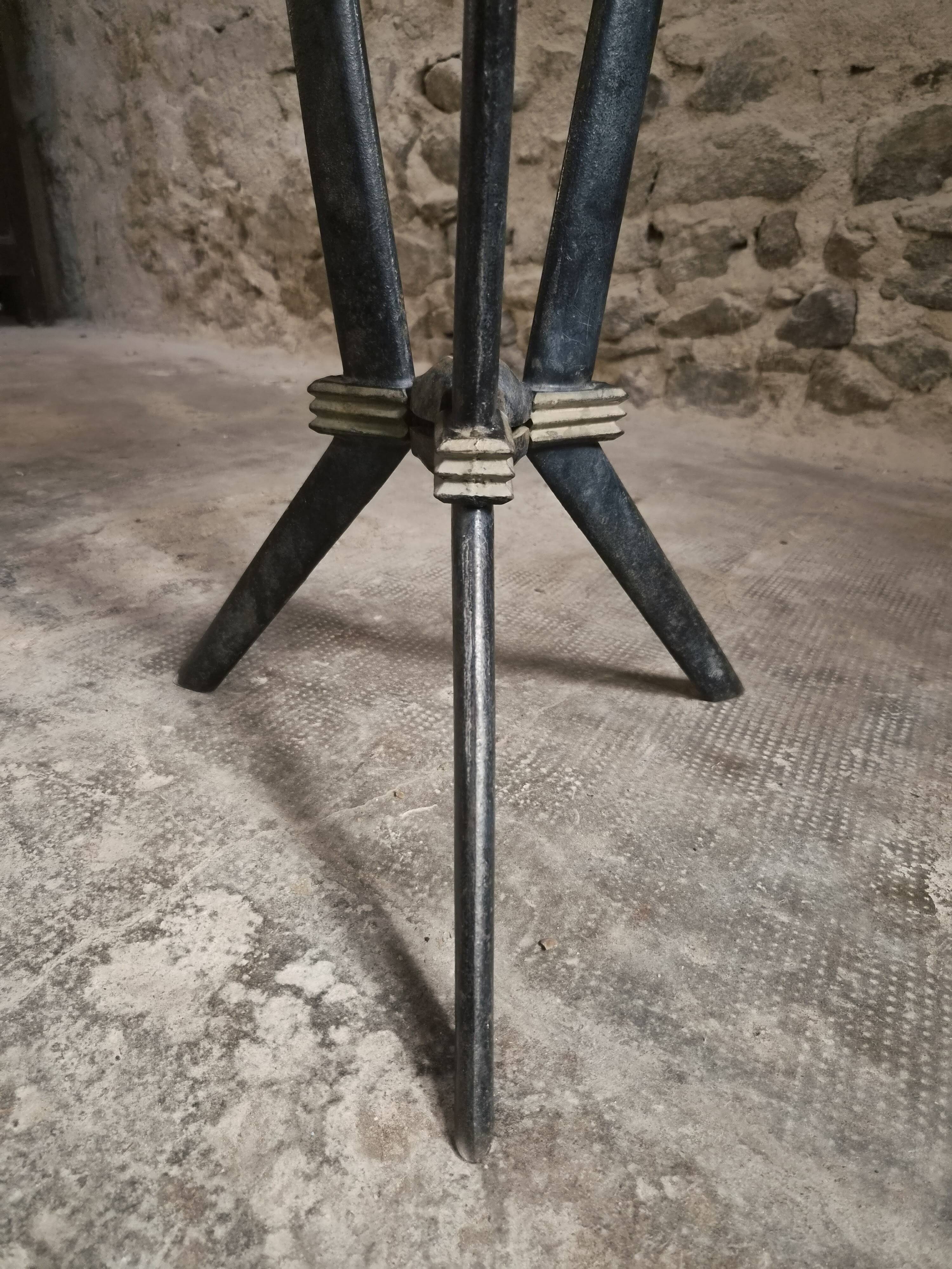 Table bistrot art déco française avec plateau Rex bakélite – c.1930–1940